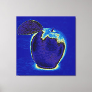 Blauer Apfel Leinwanddruck