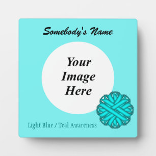 Blauer/Aquamarine Blume-Multifunktionsleisten-Vorl Fotoplatte