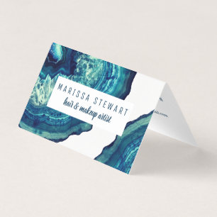 Blauer aquamariner Achat Geode Visitenkarten