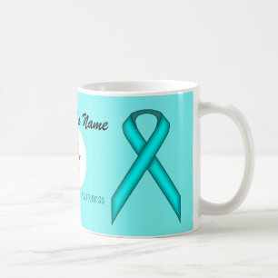 Blauer/Aquamariner Stnd Ribbon Tmpl von Kenneth Yo Tasse