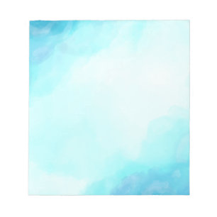 Blauer Aquarell-Himmel-Hintergrund Notizblock