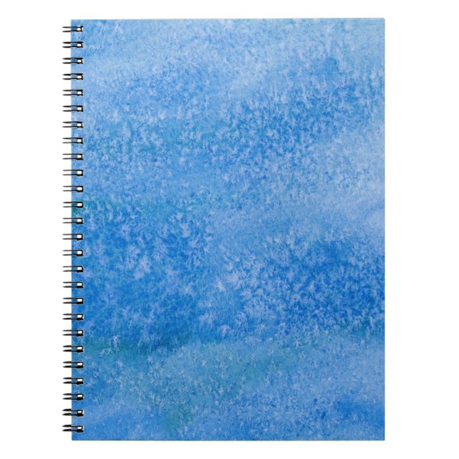 Blauer Aquarell-Hintergrund Notizblock (Vorderseite)