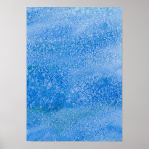 Blauer Aquarell-Hintergrund Poster