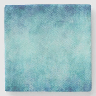 Blauer Aquarell-Türkis-Papier-Hintergrund Steinuntersetzer