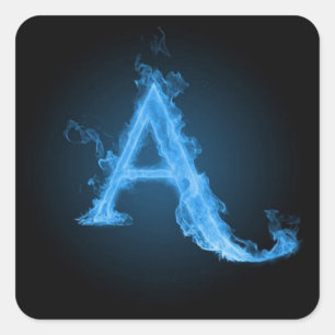 Blauer Atheist A Quadratischer Aufkleber
