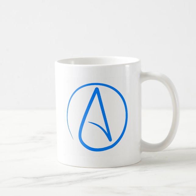 Blauer Atheist A Tasse (Rechts)