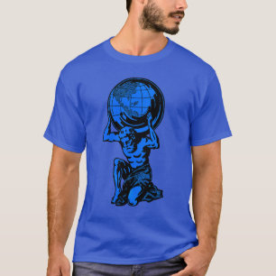 Blauer Atlas-Mythologieweightlifting-T - Shirt