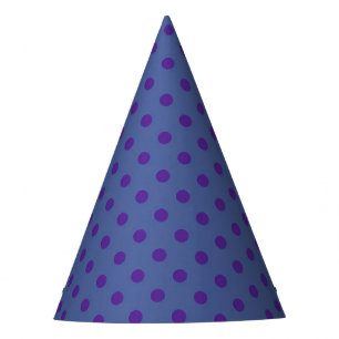 Blauer auf Lila-Punkt-Partyhut Partyhütchen