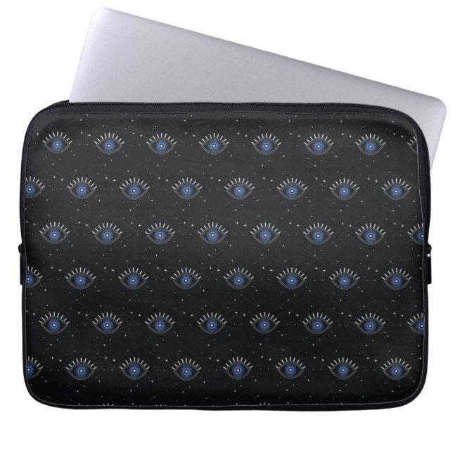 Blauer Augenschütze Talisman, böse Augen Laptopschutzhülle (Vorderseite)