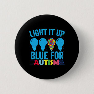 Blauer Autismus Aufklärungsmonat 1 Button