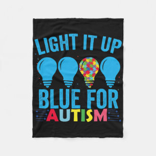 Blauer Autismus Aufklärungsmonat 1 Fleecedecke