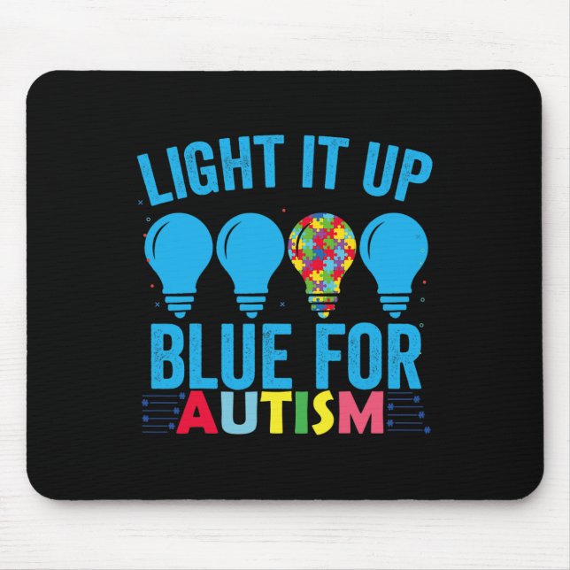 Blauer Autismus Aufklärungsmonat 1 Mousepad (Vorne)