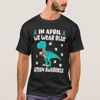 Blauer Autismus Bewusstsein Kinder Jungen im April T-Shirt