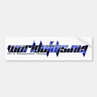 Blauer Autoaufkleber