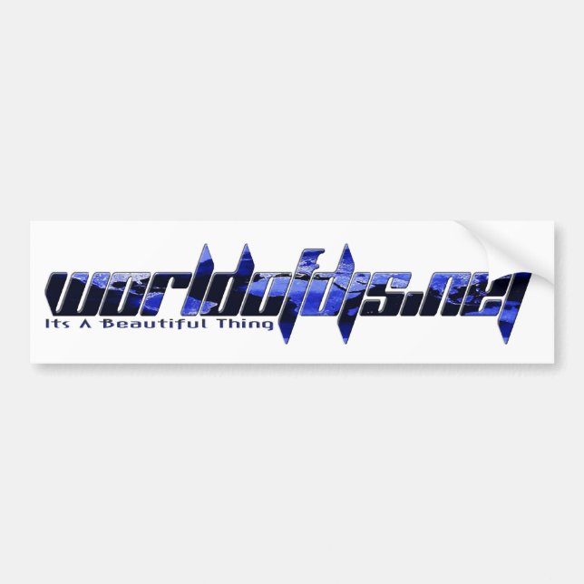Blauer Autoaufkleber (Vorne)