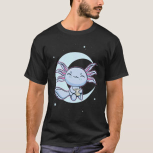 Blauer Axolotl Buch Lesend Ambystoma Mexicanum Spa T-Shirt