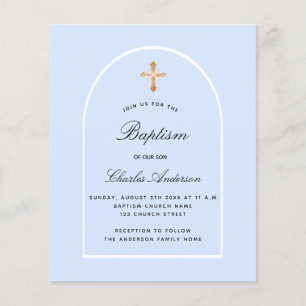 Blauer Baby Boy Bove Einladung