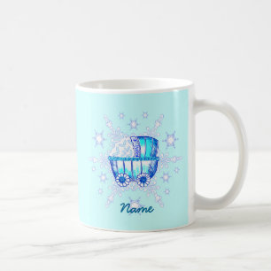 Blauer Baby-Buggy-Becher Kaffeetasse