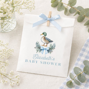 Blauer Baby-Junge Stockenten-Entchen-Babyparty Geschenktütchen