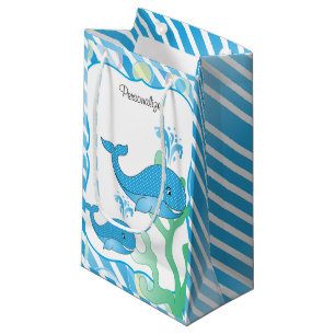 Blauer Baby-Wal Kleine Geschenktüte