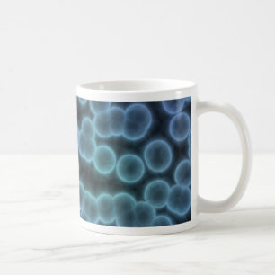 Blauer Bakterienhintergrund Tasse