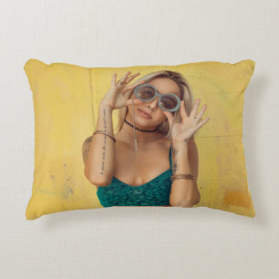 Blauer BALETTE mit Sonnenbrille Dekokissen