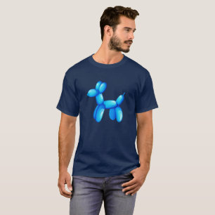 Blauer Ballon Tier Hund T-Shirt