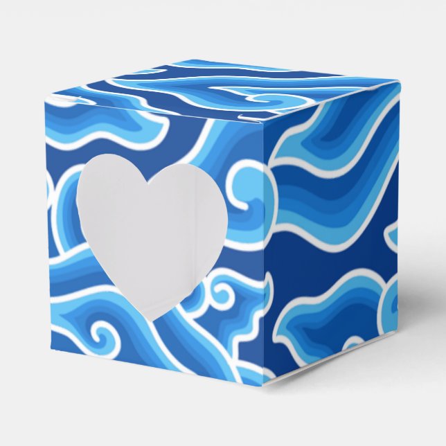 Blauer Ballotin Geschenkschachtel (Vorderseite)