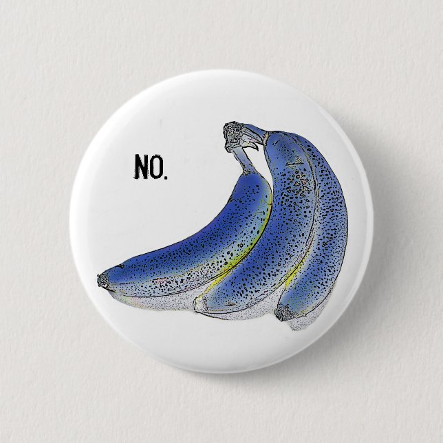 blauer Bananenknopf Button (Vorderseite)