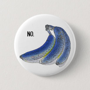 blauer Bananenknopf Button