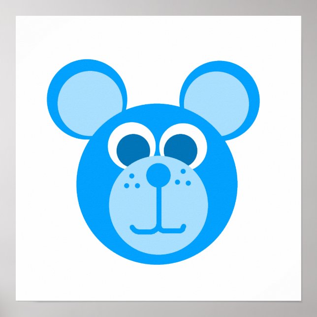 Blauer Bär Poster (Vorne)