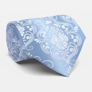 Blauer Barockblumen - Elegante Erklärung Krawatte