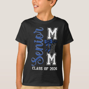 Blauer Basketball-Bogen Senior-Mutter Cl von 2026  T-Shirt