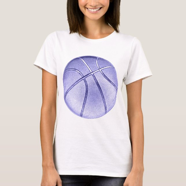 Blauer Basketball T-Shirt (Vorderseite)