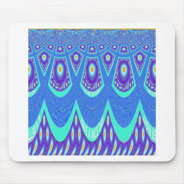 Blauer Batik Mousepad (Vorne)