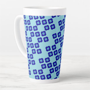 Blauer Bauch Eye Vier-Petal-Floral Amulets Muster Milchtasse