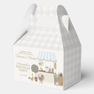 Blauer Bauer Marktplatz Frische Pasta machen Geschenkschachtel