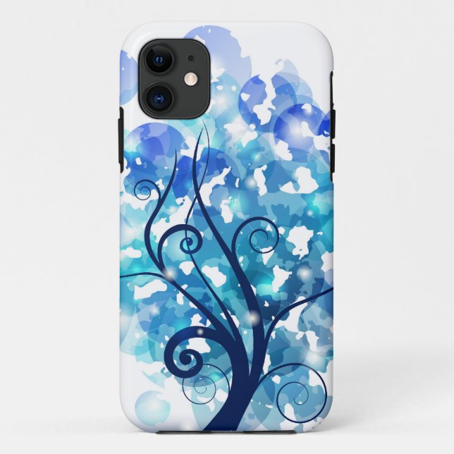Blauer Baum Case-Mate iPhone Hülle (Rückseite)