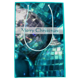 Blauer Baum Frohe Weihnachtsgeschenke Medium Mittlere Geschenktüte