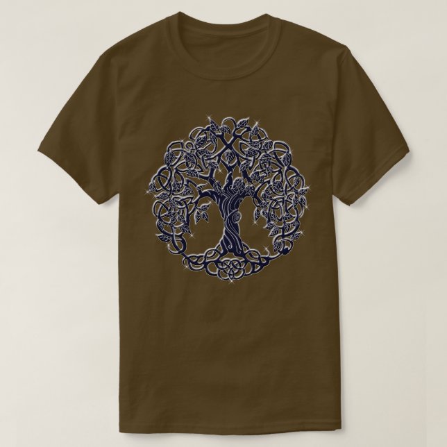 Blauer Baum T-Shirt (Design vorne)