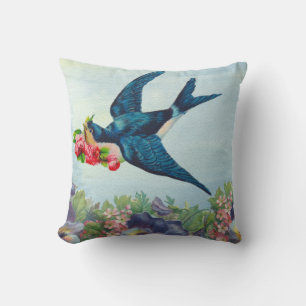 Blauer Baumwoll-Kissen 16 Zoll x 16 Zoll Kissen