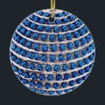 Blauer Beatenkornament Keramikornament<br><div class="desc">Rundschmuck mit beidseitigem Abbild eines blauen Perlenschmucks in Keramik. Die gesamte Hanukkah-Ornament-Kollektion finden Sie unter der Rubrik ZUHAUSE im Bereich HOLIDAYS.</div>