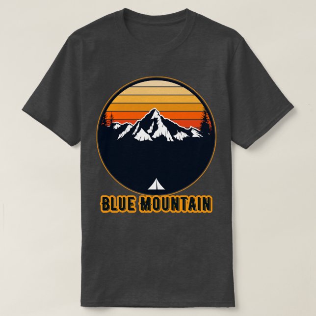 Blauer Berg T-Shirt (Design vorne)