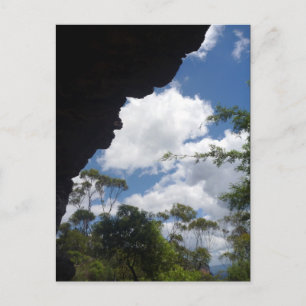 Blauer Bergüberhang Postkarte