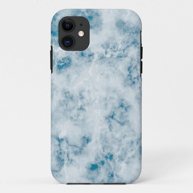 Blauer Beschaffenheits-Marmorierunghintergrund Case-Mate iPhone Hülle (Rückseite)