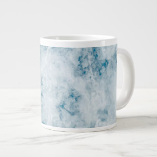 Blauer Beschaffenheits-Marmorierunghintergrund Jumbo-Tasse