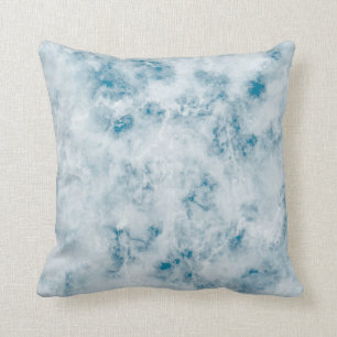 Blauer Beschaffenheits-Marmorierunghintergrund Kissen