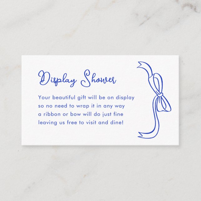 Blauer Bildschirm-Duscheinlage in der Multifunktio Begleitkarte (Vorderseite)