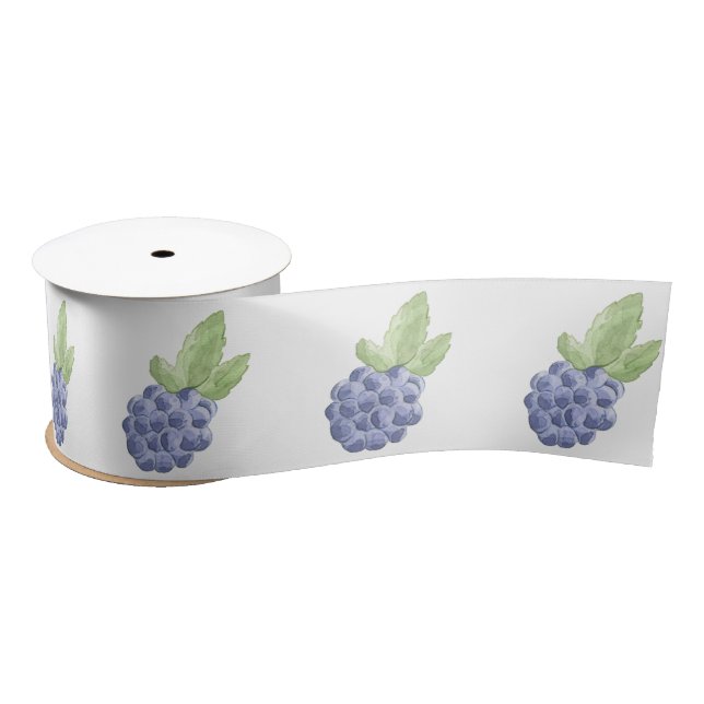 Blauer BlackBerry Satinband (Spule)