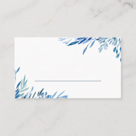 Blauer Blätter leere Platzkarte